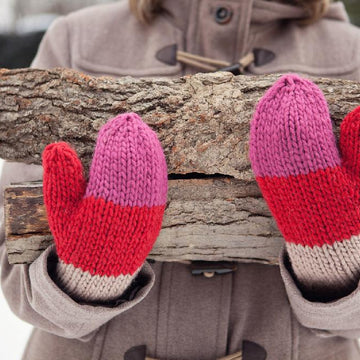 Colorblock Mittens