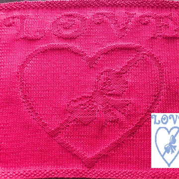Nr. 481 Valentins heart with bow 89 stitches