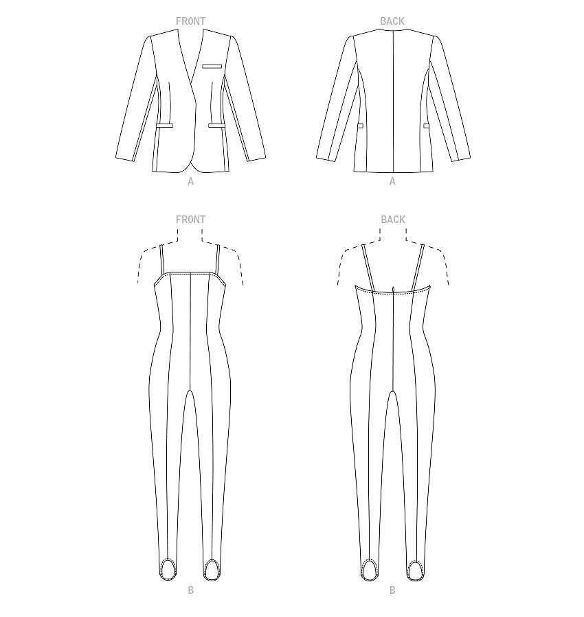 Vogue Sewing Misses' Blazer and Jumpsuit V1913 - Sewing Pattern