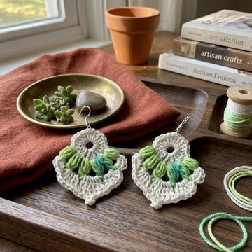 125. Bicolor Puffy Earrings