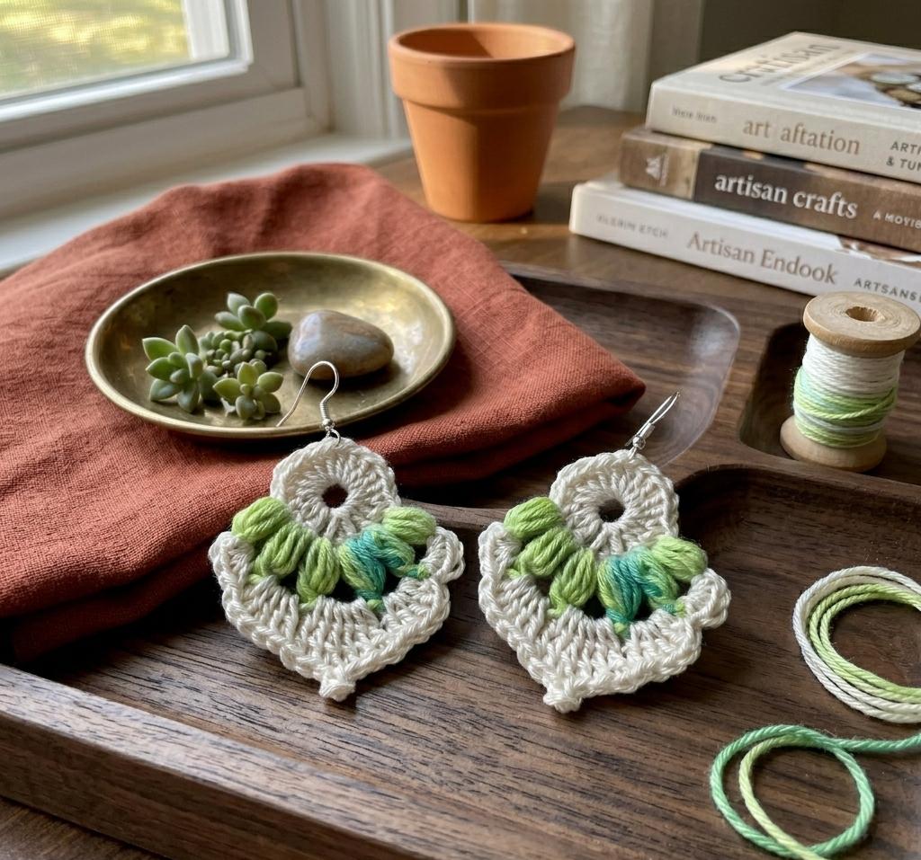 125. Bicolor Puffy Earrings