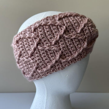 Elegant Hearts Crochet Headband