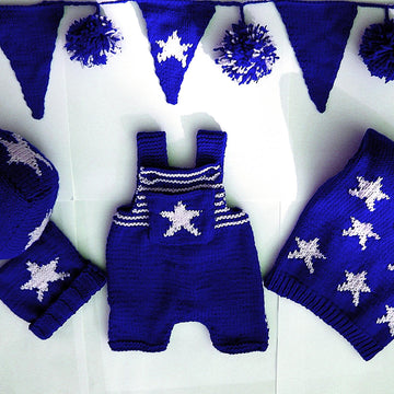 Star Nursery Collection (blanket, bib-short, hat, bunting and cube)