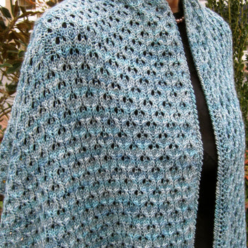 Glasgow Cable Lace Shawl