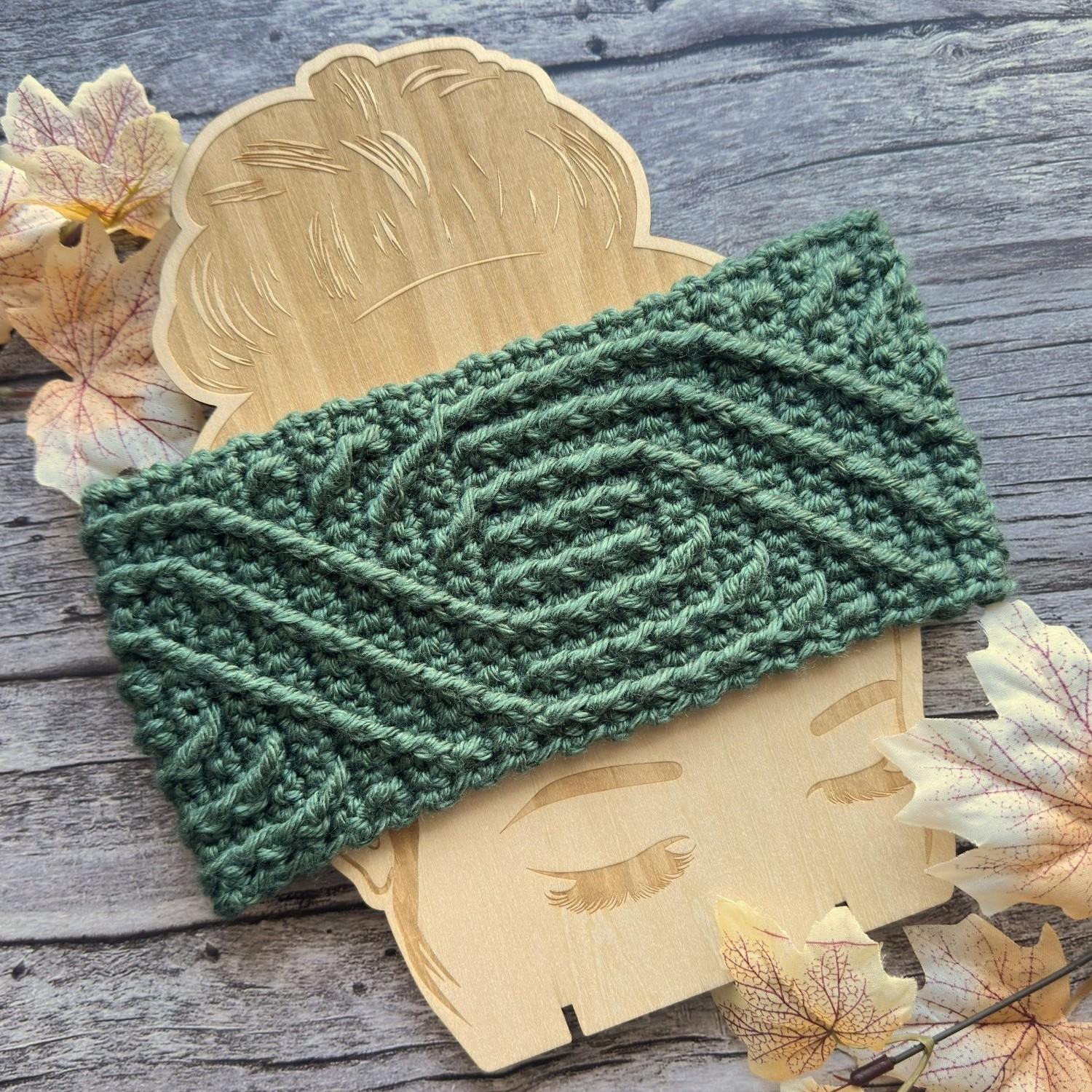 Spiral Aran Cable Headband
