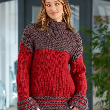 Lux – Beginner Roll Neck Jumper in West Yorkshire Spinners Re:Treat Superchunky - DBP0250 - Downloadable PDF