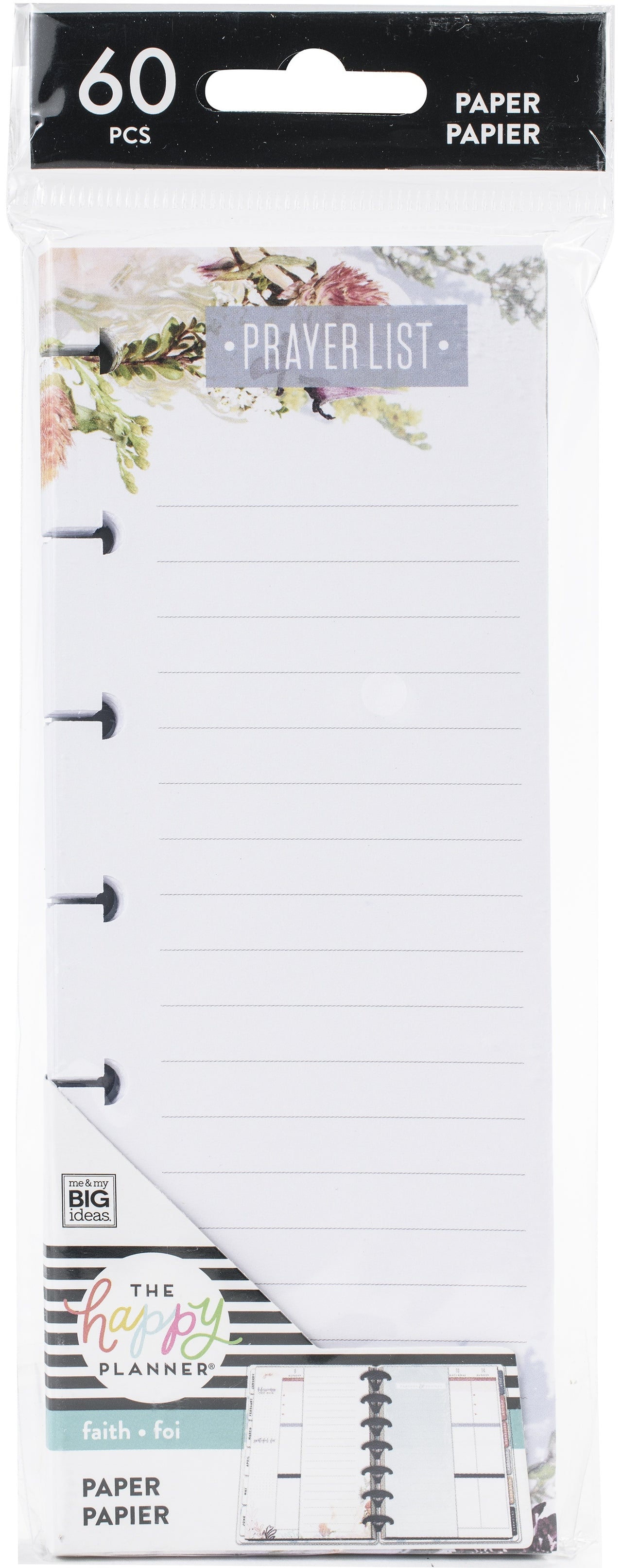 The Happy Planner Mini Half Sheet Fill Paper 60/Pkg - Faith Prayer List