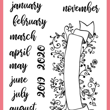 Uniquely Creative 4"X6" Clear Stamps - Scripty Months