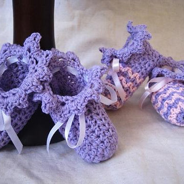 Lavander Baby Booties
