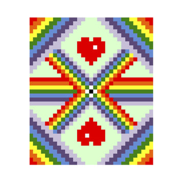 Rainbow Kiss Graphghan Chart & written colour changes