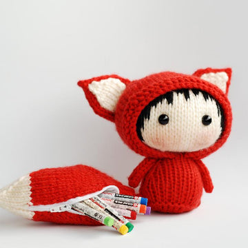 Big Tanoshi Fox Doll with removable tail
