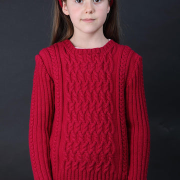 Charmeine - Cable Jumper for Girls Sizes 116, 122, 128, 134, 140 (EU) resp. 6, 7, 8, 9, 10 (US)