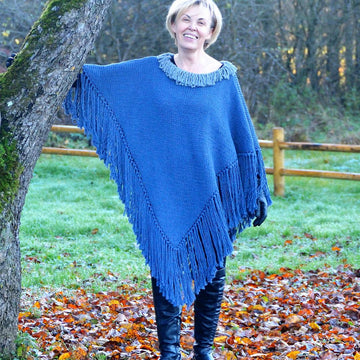 Blue Wings Poncho