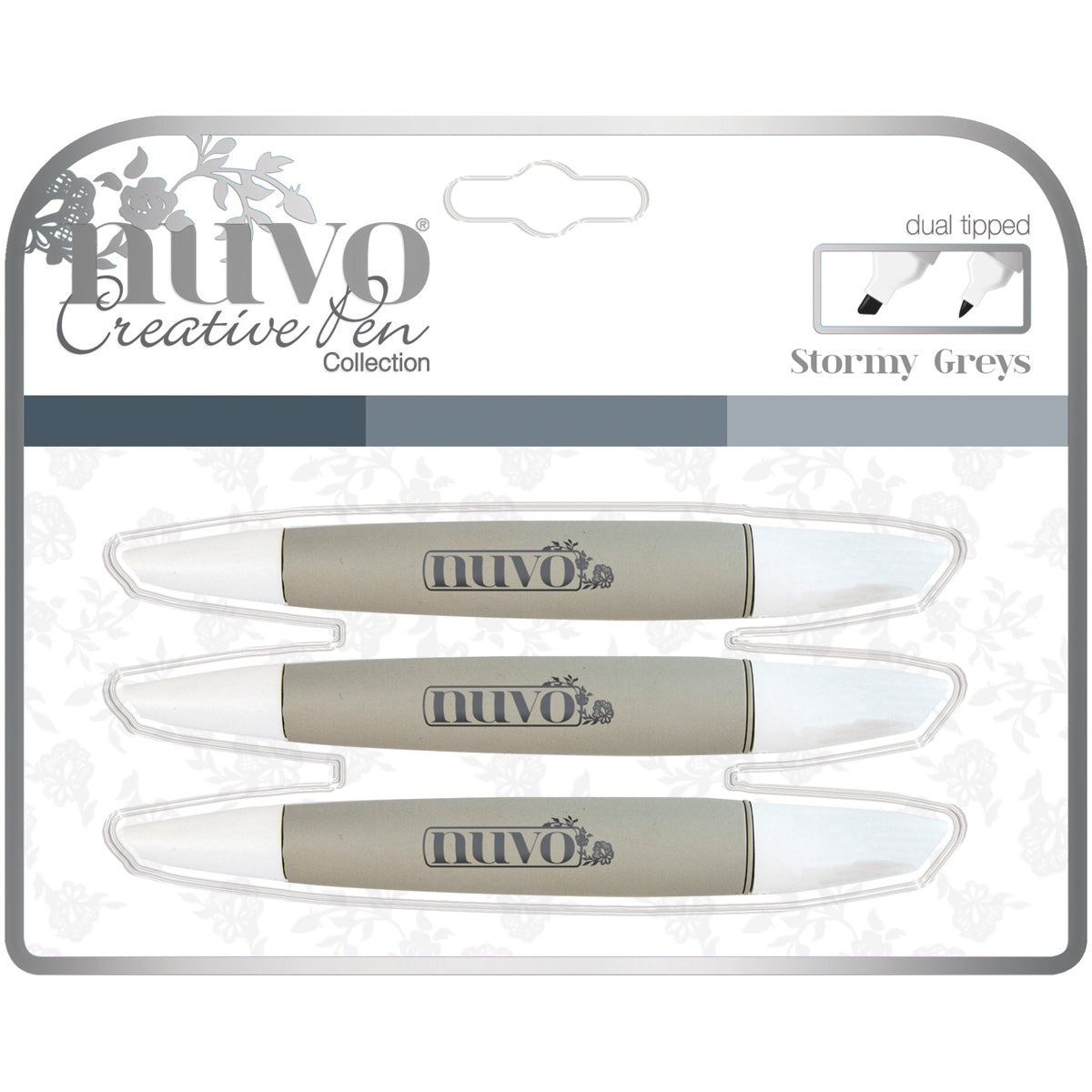 Tonic Studios Nuvo Creative Pen Collection - Stormy Greys