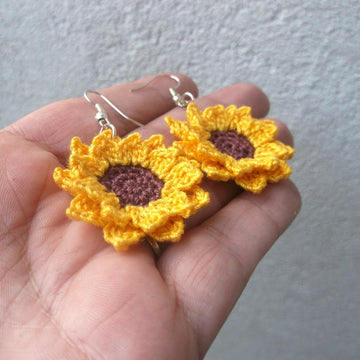 Sunflower earrings
