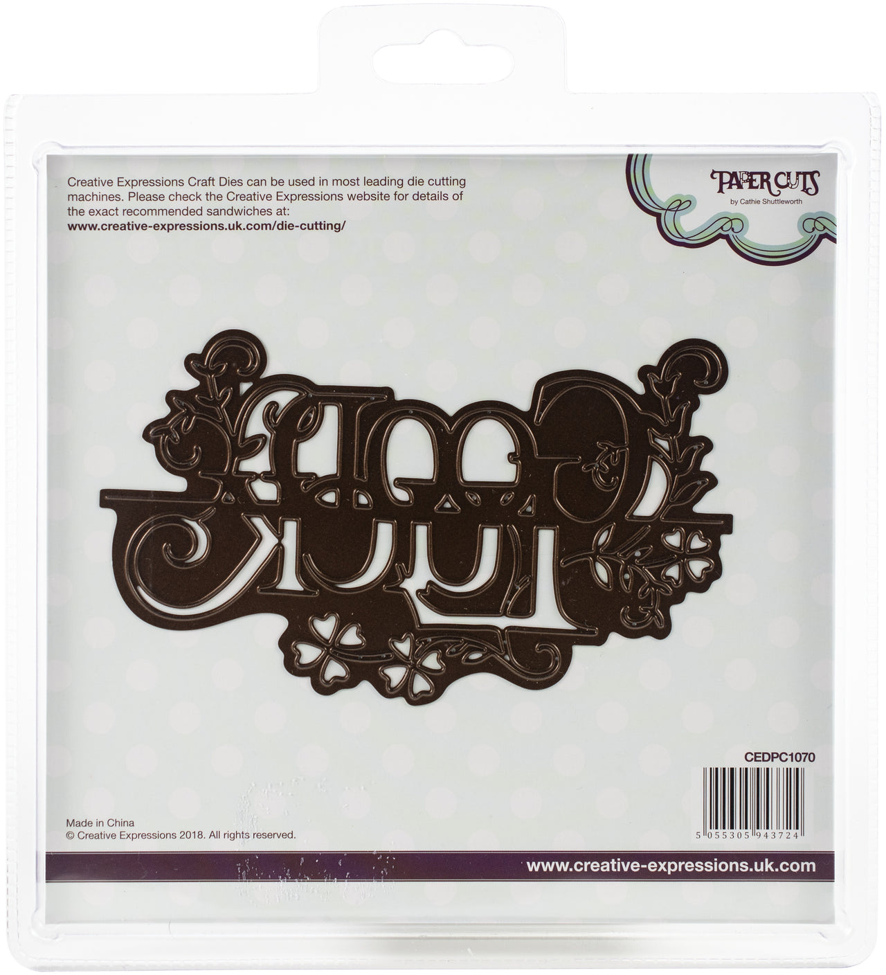 Creative Expressions Paper Cuts Edger Craft Dies - Good Luck