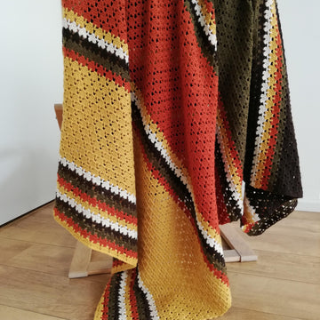 "Autumn glory" Retro Crochet blanket