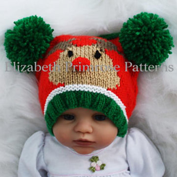 Rudolph Bobble Hat & Teabag Hat DK Knitting Pattern P2 — Elizabeth Primrose Patterns