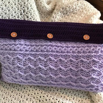 Cabled Zig Zag Rectangle Pillow