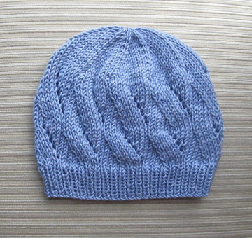 Lilac Hat with Eyelet Crescents