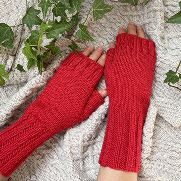 Knitted Fingerless Gloves for Woman