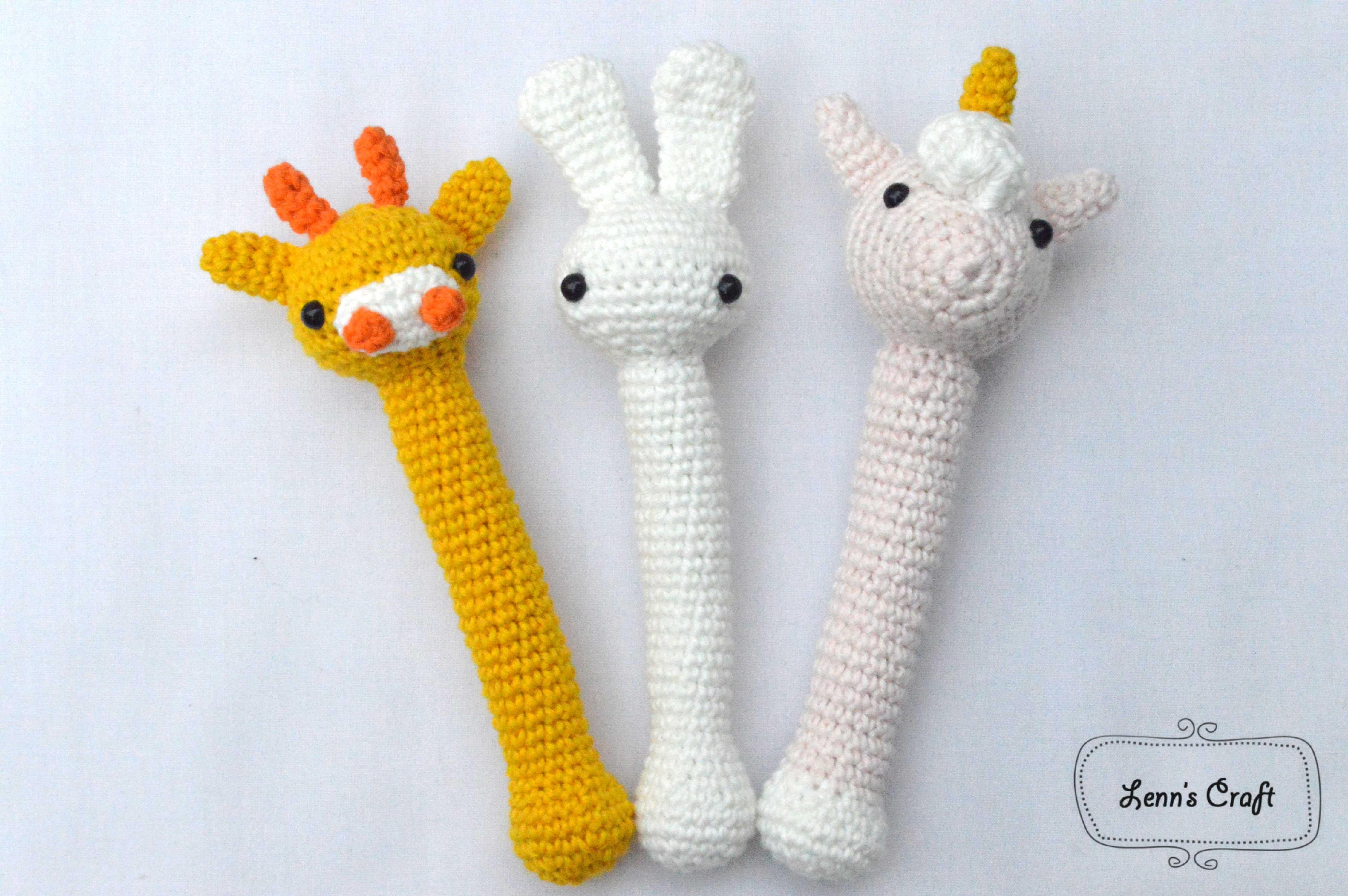 Baby Rattle crochet toy amigurumi pattern