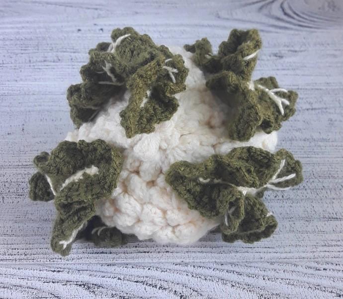 Crochet Cauliflower Pattern: Montessori Baby Toy, Friendsgiving Decor (PDF Pattern)