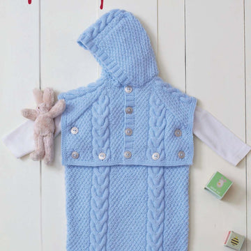 Baby Sleeping Bag in Hayfield Baby DK - 4835 - Downloadable PDF