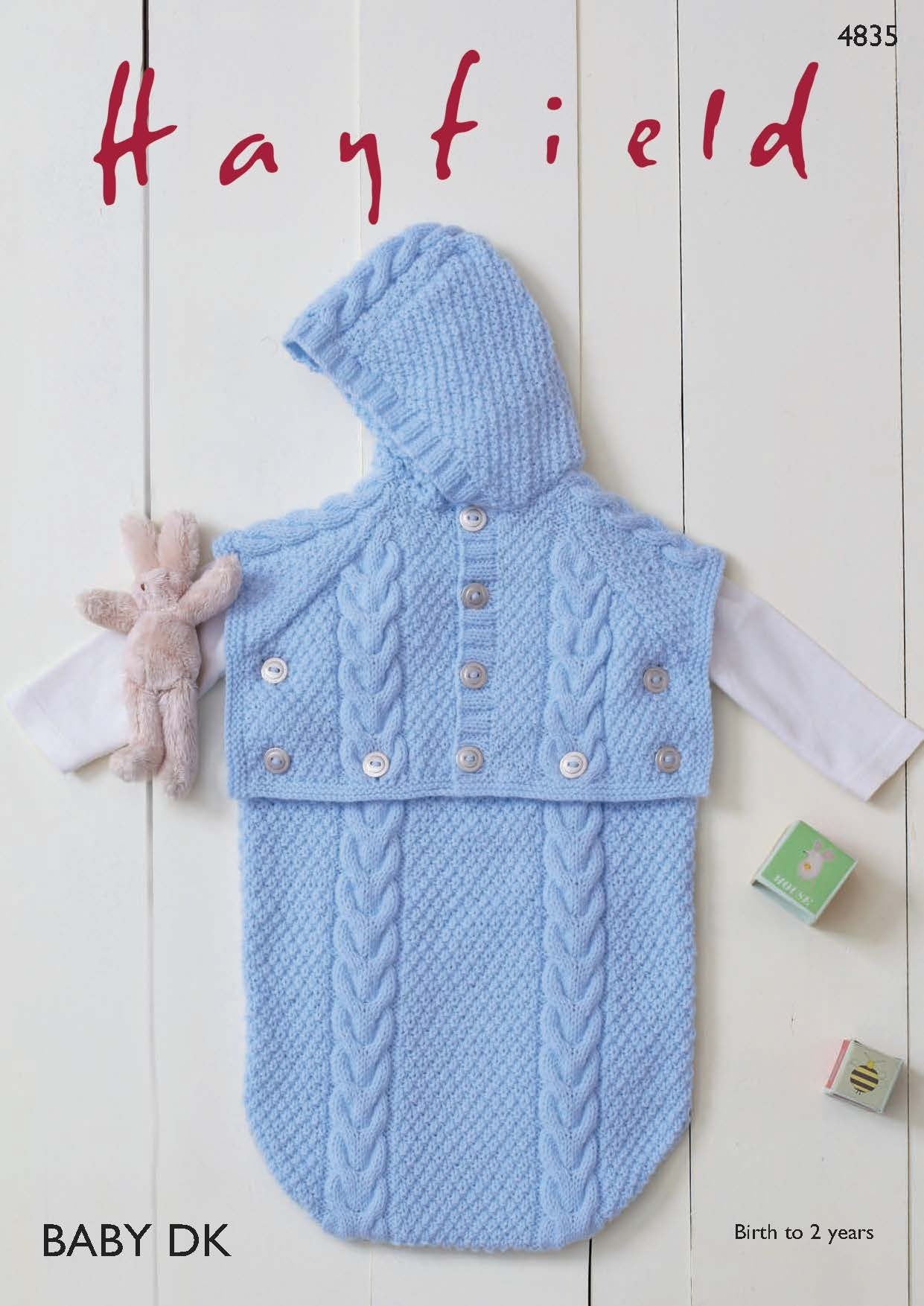 Baby Sleeping Bag in Hayfield Baby DK - 4835 - Downloadable PDF