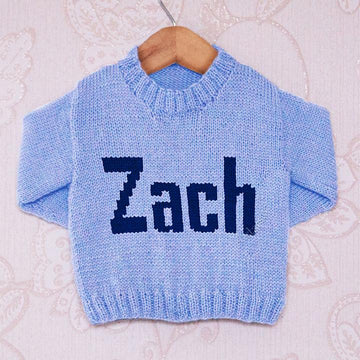 Intarsia - Zach Moniker Chart - Childrens Sweater