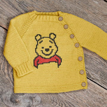 Winnie the Pooh Knit kids sweater Knitting Pattern