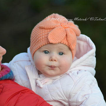 Peach Flower Hat