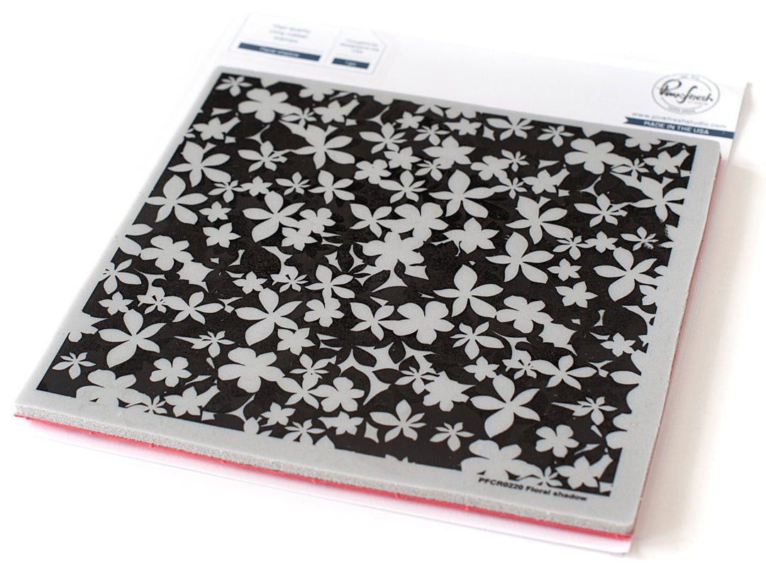 Pinkfresh Studio Cling Rubber Stamp Set 6"X6" - Floral Shadow