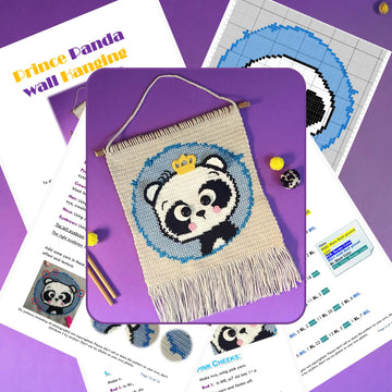 Adorable Panda Wall Hanging Crochet Pattern with 3D Details