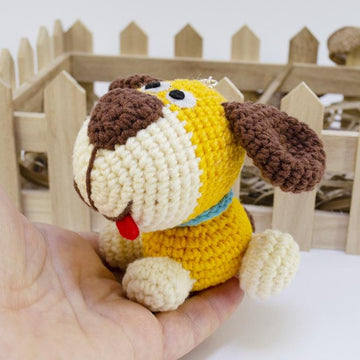 Amigurumi Puppy Dog Keychain