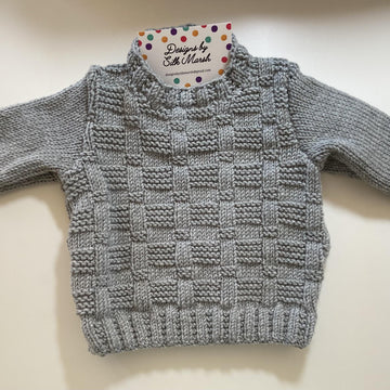 Toby Baby Jumper Knitting Pattern 6-24 months approx