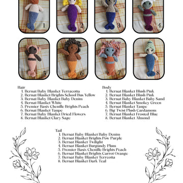 Mermaids and Merfolk Plushie Crochet Pattern