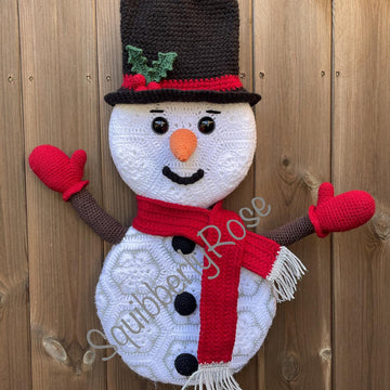 African Flower Snowman wreath