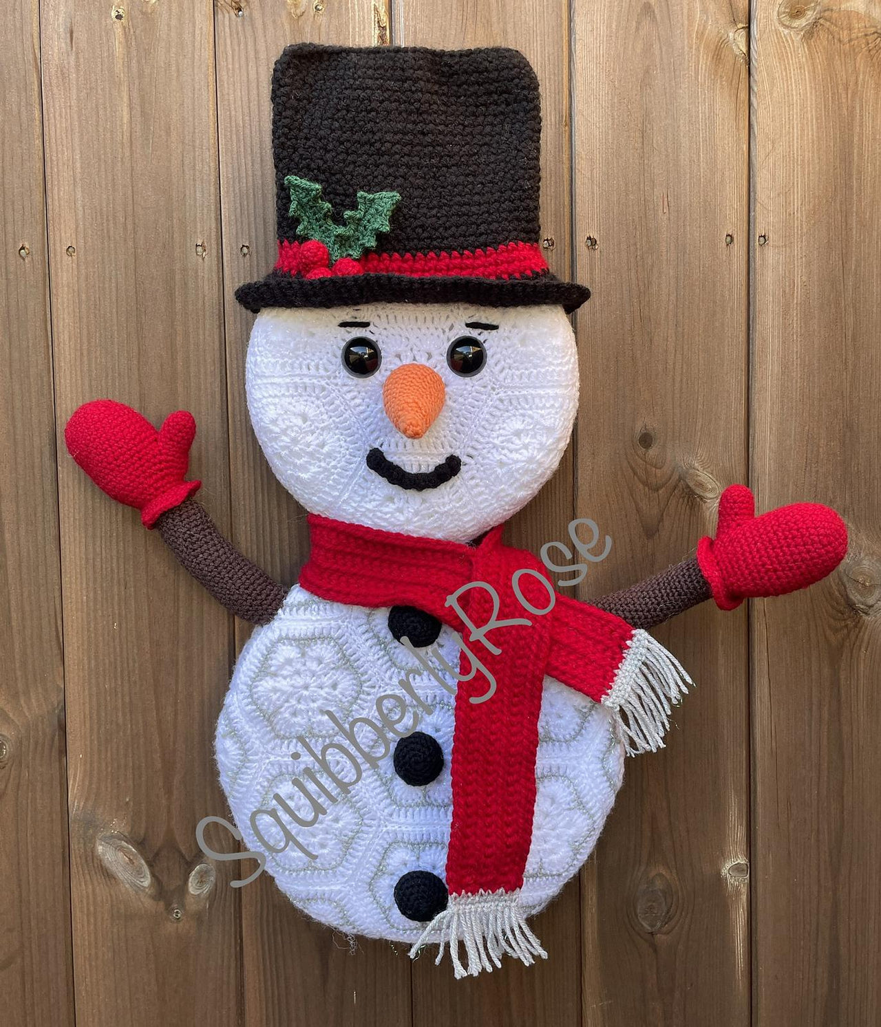 African Flower Snowman wreath