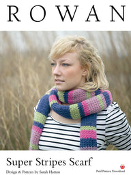 Super Stripes Scarf in Rowan Big Wool - D129 - Downloadable PDF