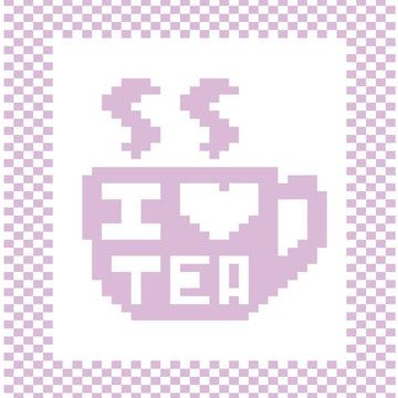 I 'Heart' Tea Teacup Dishcloth