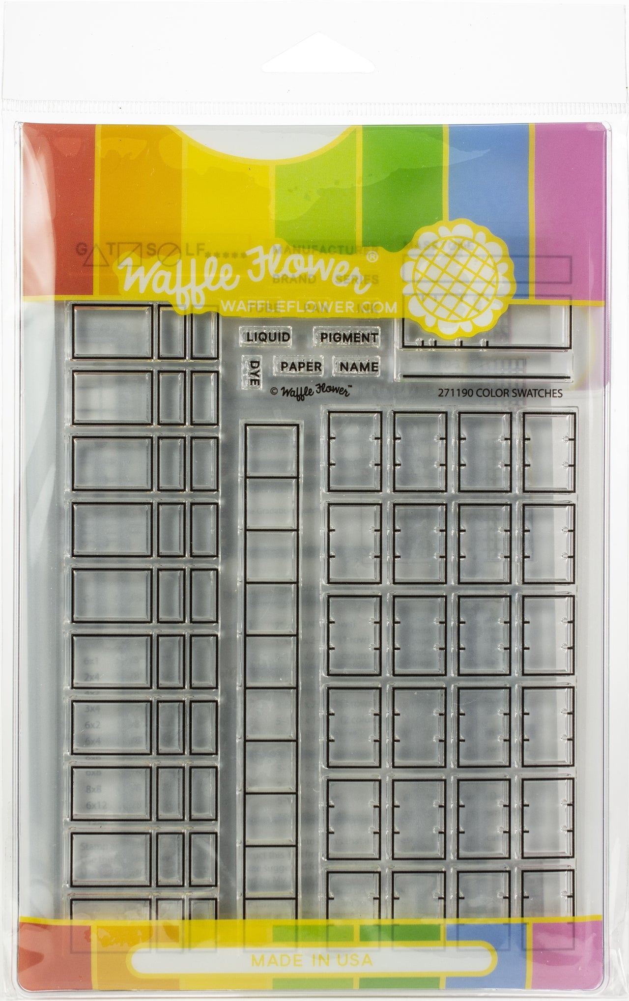 Waffle Flower Crafts Waffle Flower Stamp & Die Set - Color Swatches