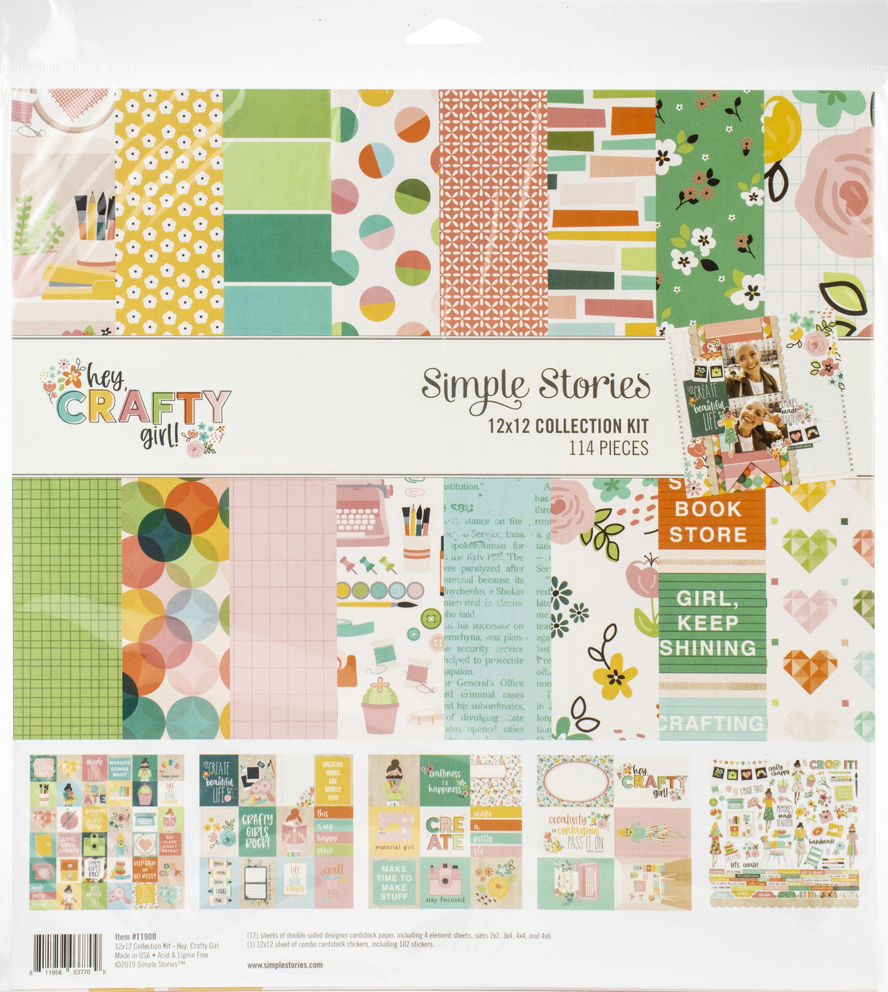 Simple Stories Collection Kit 12"X12" - Hey, Crafty Girl