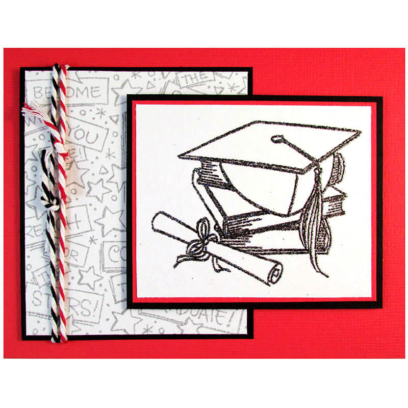 Stampendous Cling Stamp - Cap & Scroll