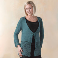 259 Hanging Garden Layered Cardigan - Knitting Pattern for Women in Valley Yarns 2/10 Merino Tencel