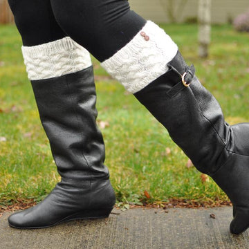 Braided Cable Boot Cuffs