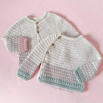 7 sizes - TICA Crochet Sweater / Cardigan