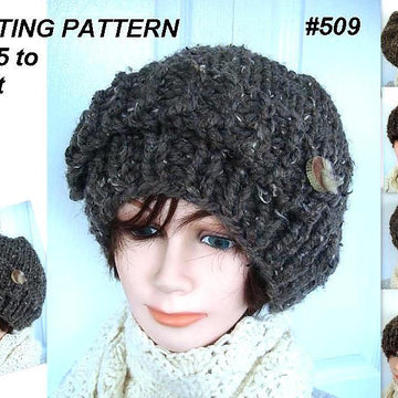 509 Knitted Slouchy winter hat
