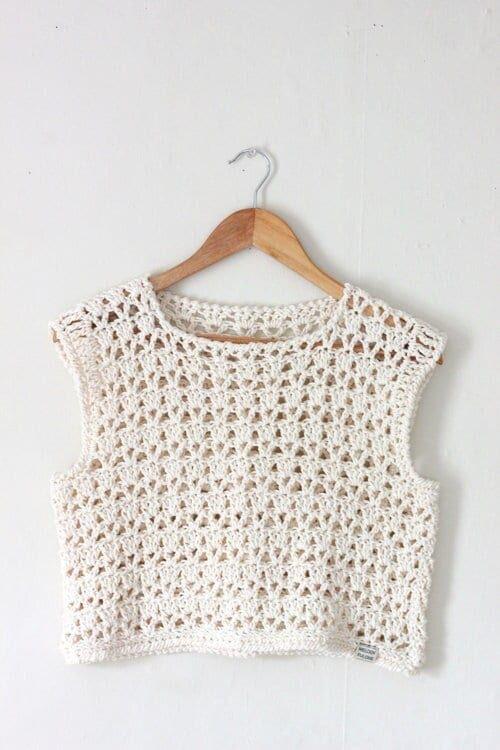 Simple Crochet Lace Crop Top