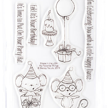 My Favorite Things Stacey Yacula Stamps 4"X8" - It's A Mice Time To Celebrate